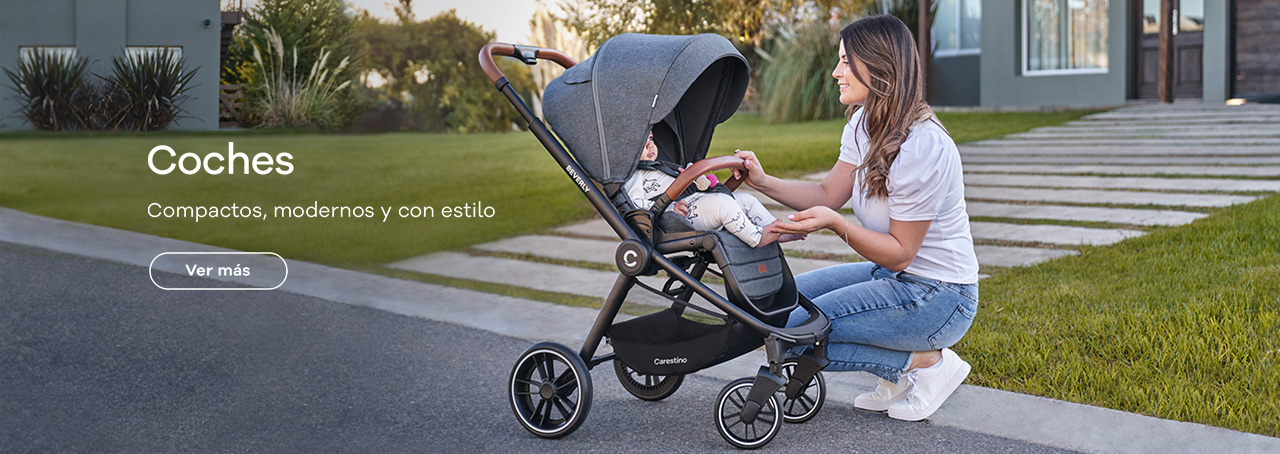 Carritos ¡Livianos, seguros y compactos! Los carritos Carestino están disponibles en una amplia variedad de colores y diseños para que tu bebé explore el mundo desde la mayor comodidad.