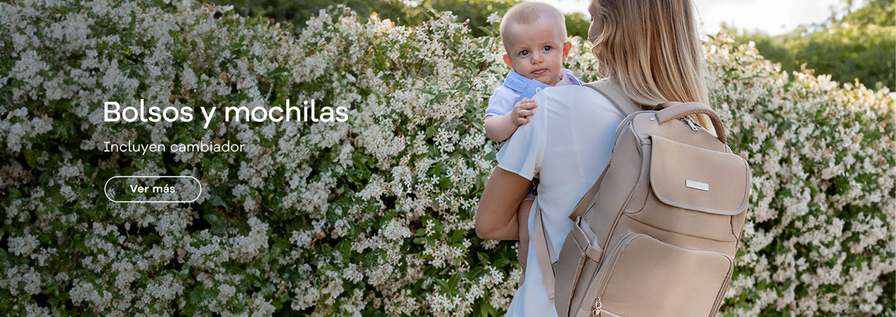 Bolsos y mochilas maternales para mamá y papá. Incluyen cambiador y espacios térmicos